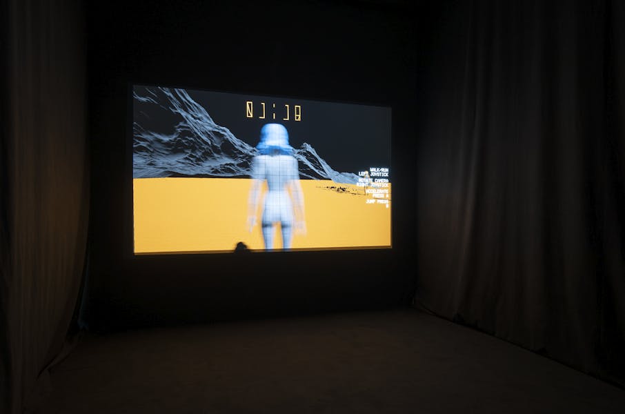 Differences Exhibition view 47 Fanny Zaman The Future is Coded videogame 2021 photo by Karel Koplimets