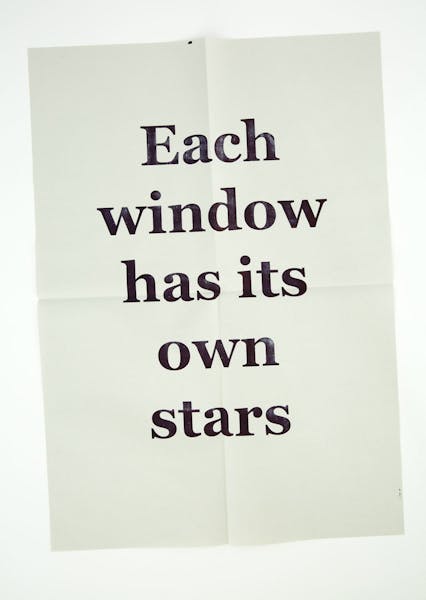 Yue Yuan, Each window has its own stars, 42x59.4cm, screen print on paper