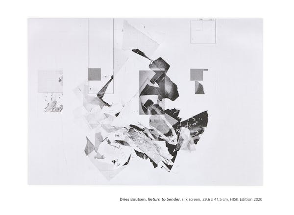Dries Boutsen, Return to Sender, silk screen, 29,6 x 41,5 cm, HISK Edition 2020