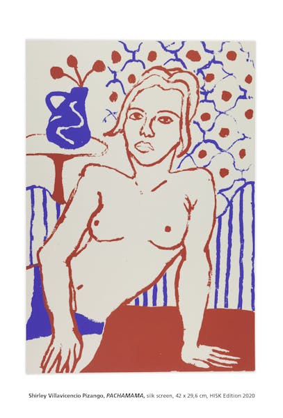 Shirley Villavicencio Pizango, PACHAMAMA, silk screen, 42 x 29,6 cm, HISK Edition 2020